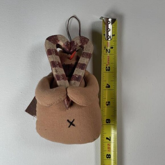 Vintage Honey and Me Candy Cane Snowman Ornament - Picture 4 of 5